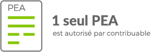 1 seul PEA est autorisé par contribuable
