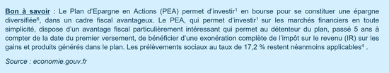 Bon à savoir PEA